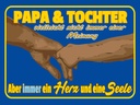 Holzschild 30x40 cm Papa und Tochter ein Herz Seele