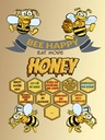 Holzschild 40x30 cm Bee happy eat more honey Honig