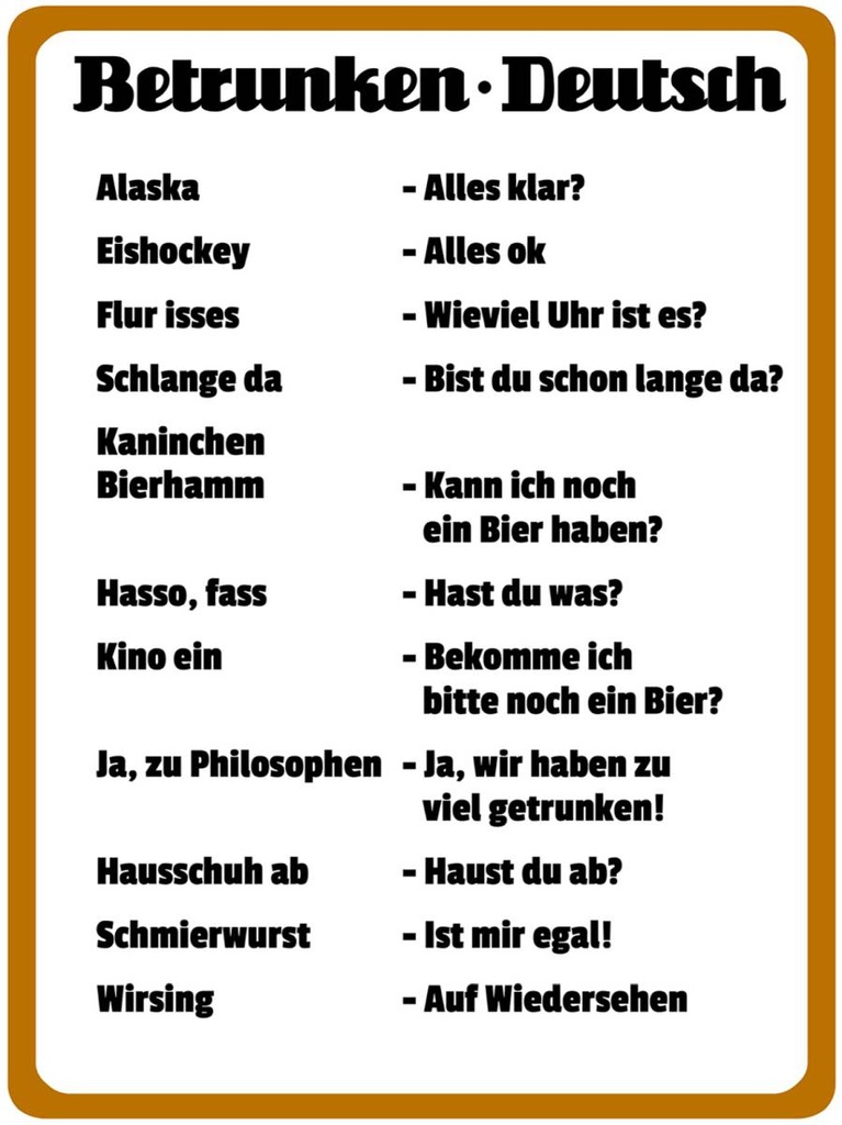 Holzschild 40x30 cm Alkohol Betrunken Deutsch