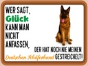 Holzschild 30x40 cm Glück Deutscher Schäferhund Hund