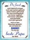 Holzschild 40x30 cm Danke du bis der Beste Papa