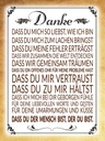 Holzschild 40x30 cm Danke dass du bist der du bist