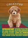 Holzschild 40x30 cm Cockapoo Hund kleiner Clown