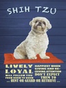Holzschild 40x30 cm Shih Tzu Hund lively loyal