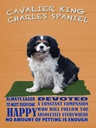 Holzschild 40x30 cm Cavalier King Charles Spaniel