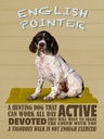 Holzschild 40x30 cm English Pointer Hund active