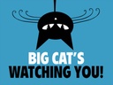 Holzschild 30x40 cm Big cat`s watching you Katze