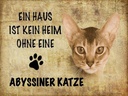 Holzschild 30x40 cm Abyssiner Katze ohne kein Heim