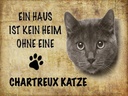 Holzschild 30x40 cm Chartreux Katze