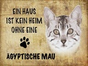 Holzschild 30x40 cm Ägyptische Mau Katze