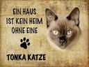 Holzschild 30x40 cm Tonka Katze ohne kein Heim