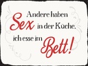 Holzschild 30x40 cm Sex in der Küche Bett