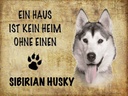 Holzschild 30x40 cm Sibirian Husky Hund