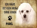 Holzschild 30x40 cm Pudel Hund