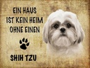 Holzschild 30x40 cm Shih Tzu Hund