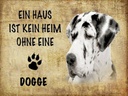 Holzschild 30x40 cm Dogge Hund