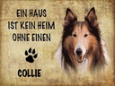 Holzschild 30x40 cm Collie Hund