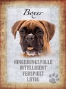Holzschild 40x30 cm Boxer Hund intelligent
