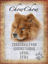 Holzschild 40x30 cm Chow Chow Hund loyal