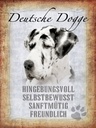 Holzschild 40x30 cm Deutsche Dogge Hund