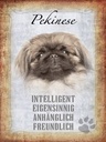 Holzschild 40x30 cm Pekinese Hund
