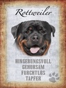 Holzschild 40x30 cm Rottweiler Hund
