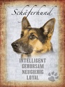 Holzschild 40x30 cm Schäferhund Hund