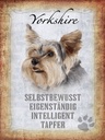 Holzschild 40x30 cm Yorkshire Hund