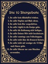 Holzschild 40x30 cm Alkohol 10 Biergebote Bier