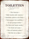 Holzschild 40x30 cm Toiletten Regeln Haus