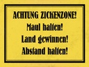 Holzschild 30x40 cm Achtung Zickenzone