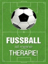 Holzschild 40x30 cm Fussball ist meine Therapie