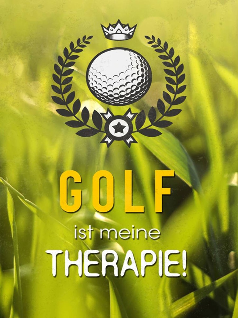 Holzschild 40x30 cm Golf ist meine Therapie