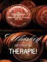 Holzschild 40x30 cm Whiskey ist meine Therapie