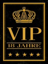 Holzschild 40x30 cm VIP 18 Jahre