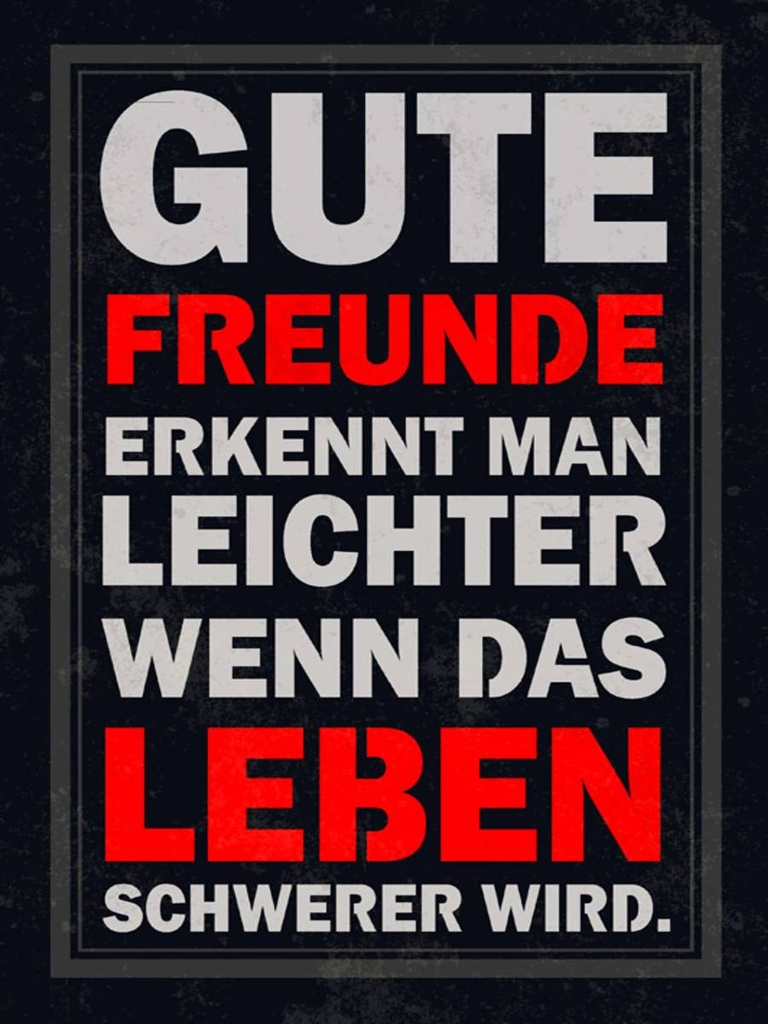 Holzschild 40x30 cm gute Freunde erkennt man