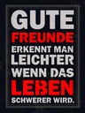 Holzschild 40x30 cm gute Freunde erkennt man