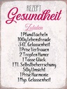 Holzschild 40x30 cm Rezept Gesundheit Zutaten
