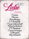 Holzschild 40x30 cm Rezept Liebe Zutaten