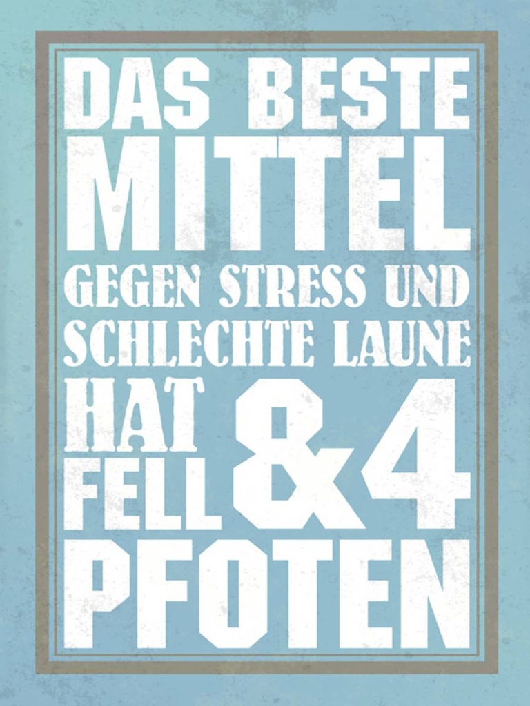 Holzschild 40x30 cm das beste Mittel gegen Stress