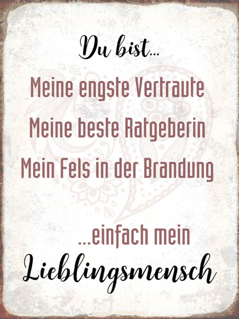 Holzschild 40x30 cm du bist einfach Lieblingsmensch