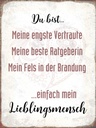 Holzschild 40x30 cm du bist einfach Lieblingsmensch