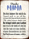Holzschild 40x30 cm Danke Mama du bist für mich da