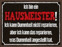 Holzschild 30x40 cm bin Hausmeister kann reparieren Beruf Arbeit