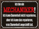 Holzschild 30x40 cm bin Mechaniker kann reparieren Beruf Arbeit