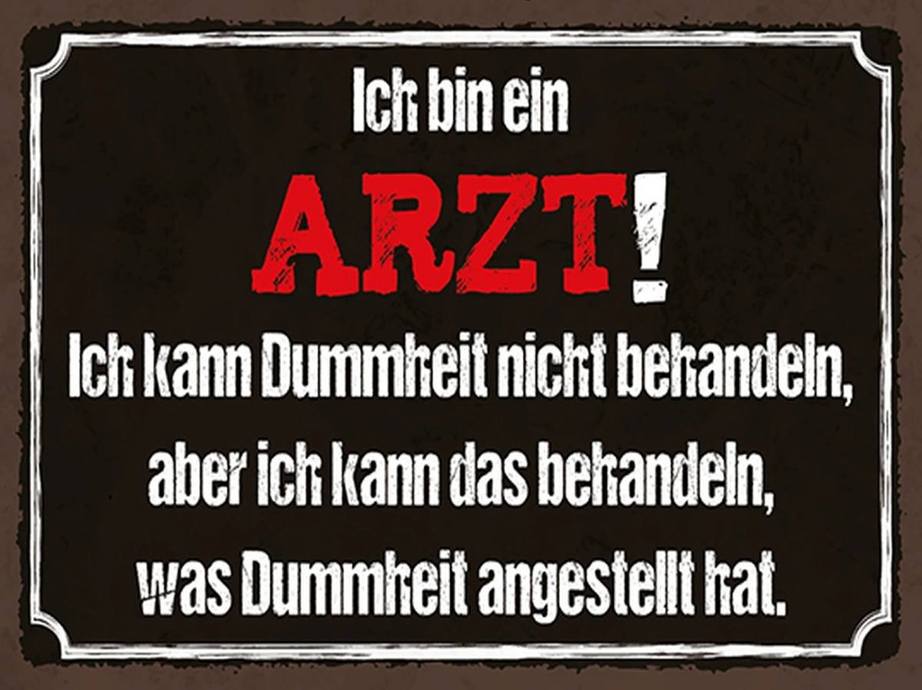 [LA-1790297-H] Holzschild 30x40 cm ich bin Arzt kann behandeln Beruf Arbeit