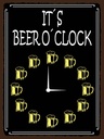 Holzschild 40x30 cm it´s Beer o´clock Bier Alkohol