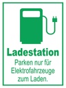 Holzschild 40x30 cm Parken Ladestation nur Elektrofahrzeuge