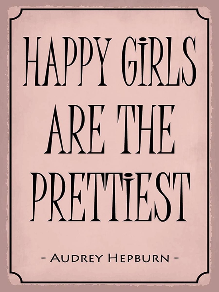Holzschild 40x30 cm happy girls are the prettiest