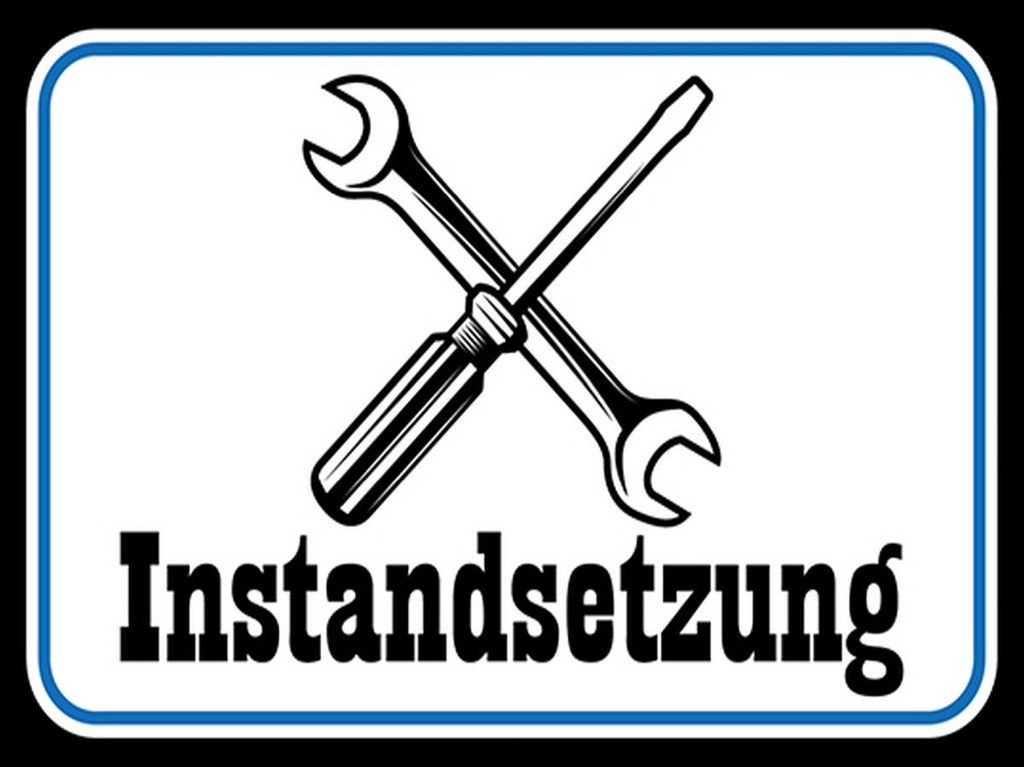 Holzschild 30x40 cm Instandsetzung Reparatur